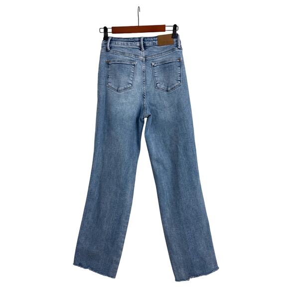 Judy Blue Jeans High Waist Rigid Magic 90's Destroyed Straight Denim Women's 1 - Picture 4 of 5